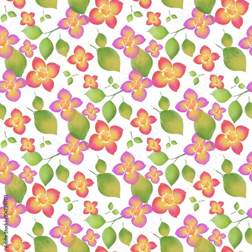 Obraz na płótnie Seamless abstract flower art on pattern for background and backdrop. w salonie
