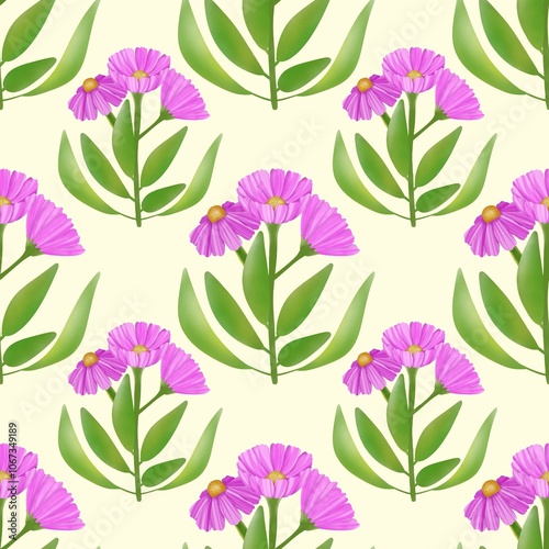 Obraz na płótnie Seamless abstract flower art on pattern for background and backdrop. w salonie