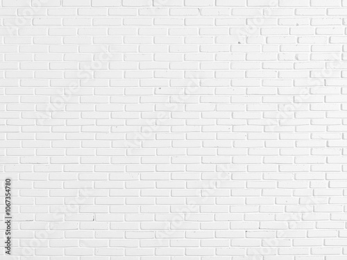 White brick wall with clean and uniform bricks, perfect for a backdrop in photography or design projects, design, clean