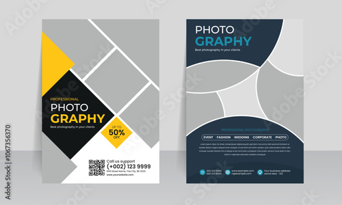 photography flyer template design.  premium style photo collection poster