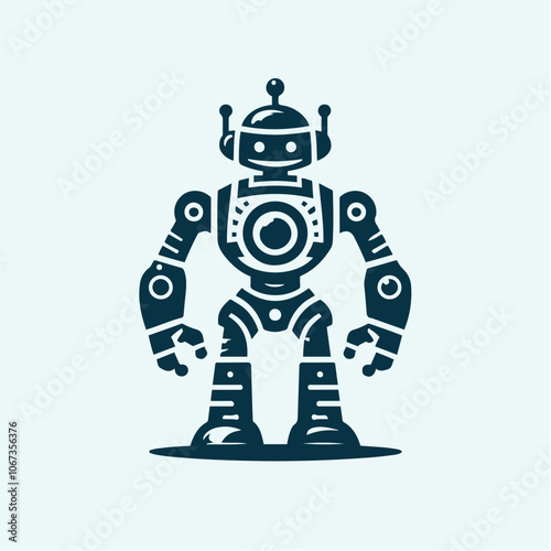 robot logo illustrated