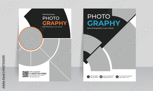 photography flyer template design.  premium style photo collection poster
