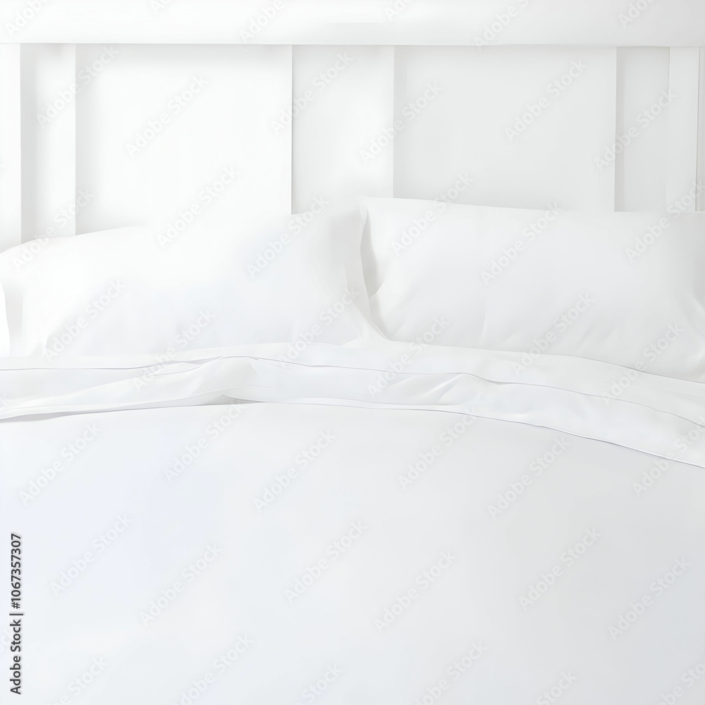 Obraz premium beautiful bed in white background
