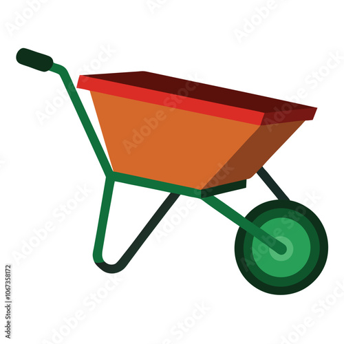 wheelbarrow gardening vector