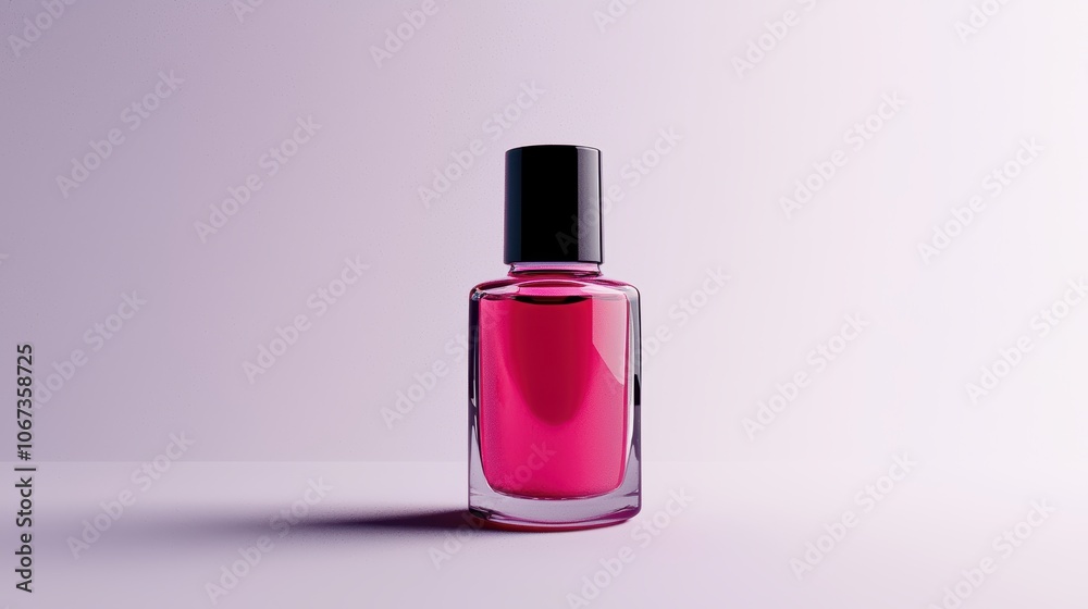 A bottle of nail polish is sitting on a table A bottle of nail polish is sitting on a table