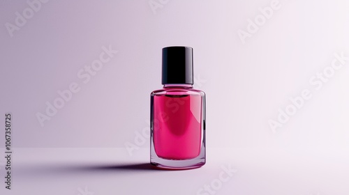 A bottle of nail polish is sitting on a table