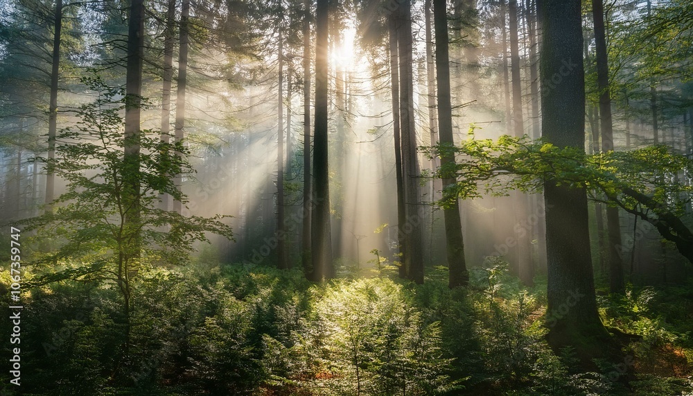 Obraz premium Celebrate the beauty of different seasons in the forest.