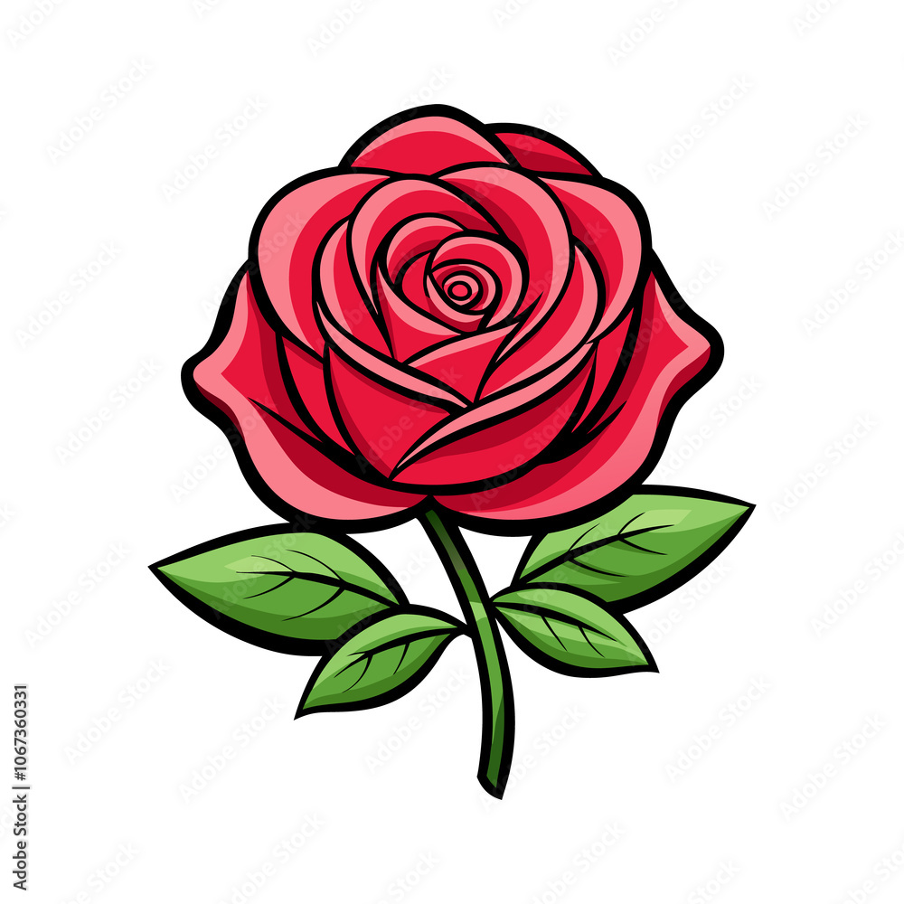 Beautiful Single red Rose on white background Beautiful Single red Rose on white background