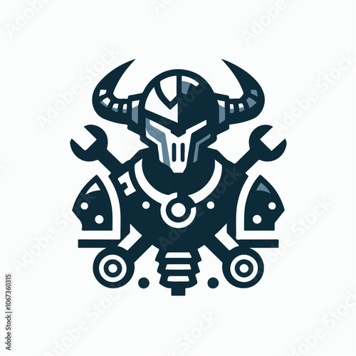 robot logo illustrated