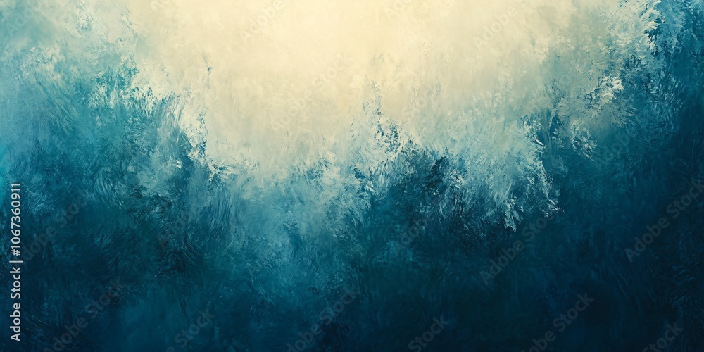 Obraz premium Deep ocean blue abstract background with textured brush strokes and gradient blending