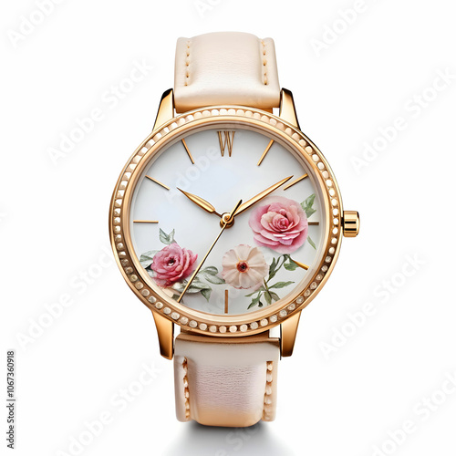 beautiful watch in white background