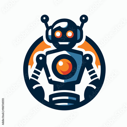 robot logo illustrated