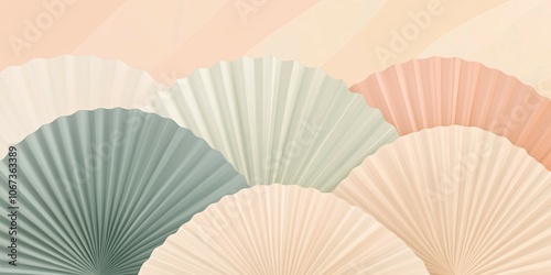  Abstract Gradient Fan Pattern Background of overlapping fan shapes with a soft gradient effect photo