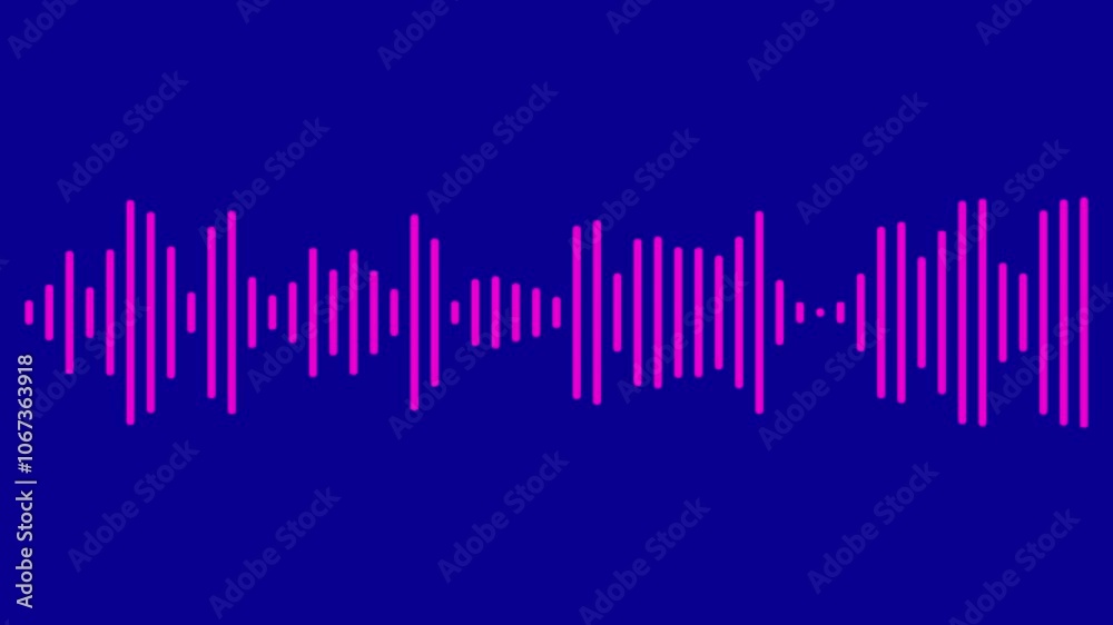Dynamic equalizer visual effect, Abstract sound waves, Digital simple equalizer (sound wave), on isolated background.