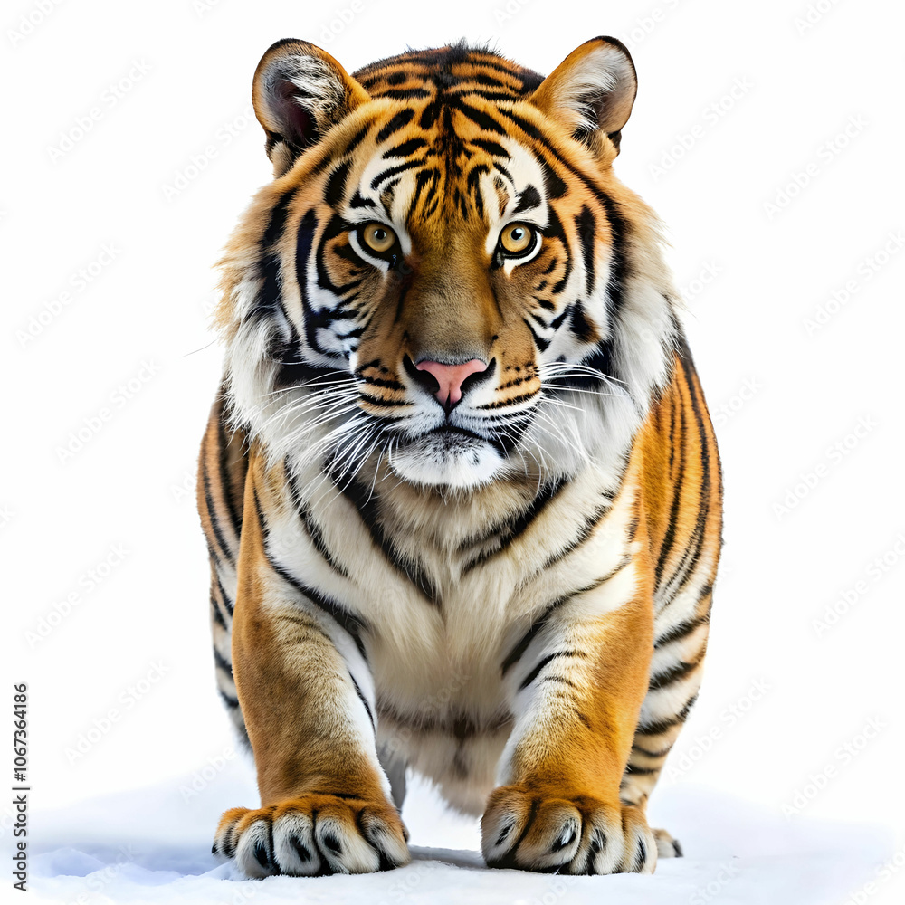 big cat in white background big cat in white background