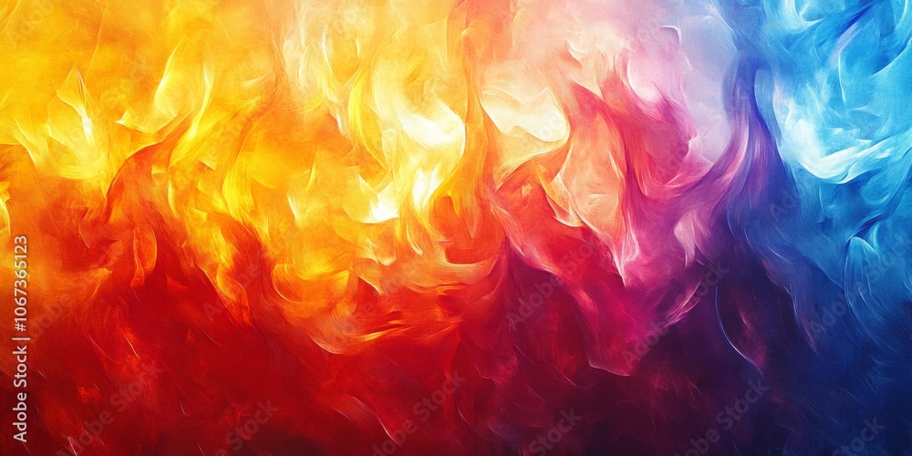 Fototapeta premium Vibrant abstract geometric flames, inspired by fantasy elements, showcasing dynamic colors and intricate shapes, perfect for imaginative settings