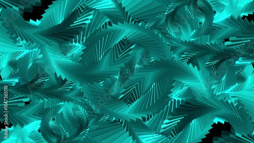 Abstract Turquoise Arrow Pattern Geometric Background Design Animation