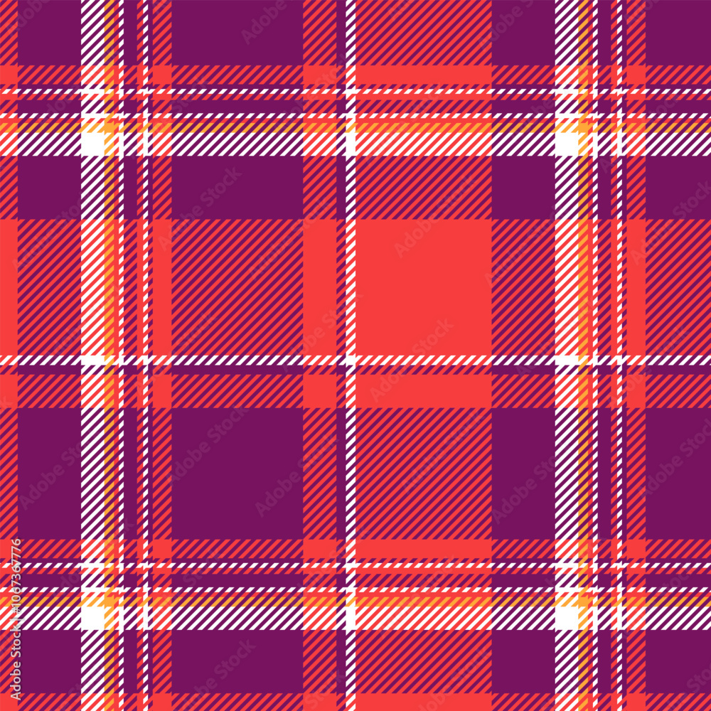 Tartan plaid texture pattern for fabric print, textile, wallpaper and backgrounds. Seamless vector design