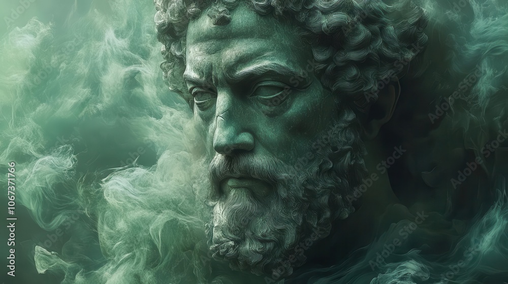 statue of marcus aurelius reimagined in a superhero persona surrounded by a chaotic dark green aura merging classical art with modern imagination playful yet thoughtprovoking statue of marcus aurelius reimagined in a superhero persona surrounded by a chaotic dark green aura merging classical art with modern imagination playful yet thoughtprovoking