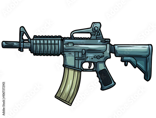 a drawing of a gun