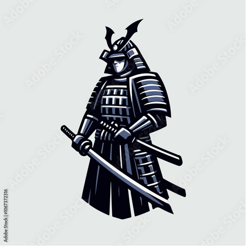 samurai logo illustrated