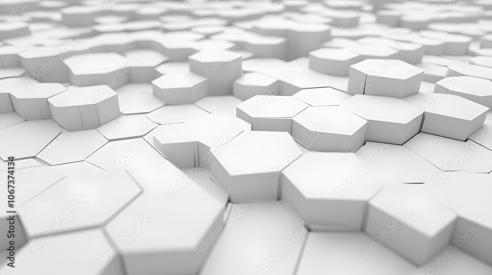 Abstract white technology hexagonal background Abstract white technology hexagonal background