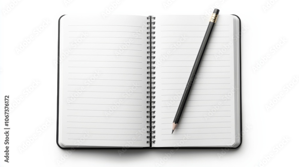 Blank Notebook with Pencil. Blank Notebook with Pencil.