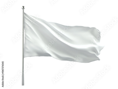 a white flag on a flagpole photo