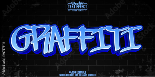 Graffiti editable text effect, customizable streetart and urban 3d font style