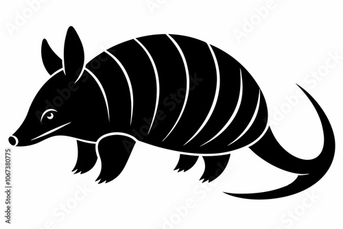 armadillo line art silhouette illustration,Symbole, armadillo silhouette vector illustration white background, illustration of a armadillo.