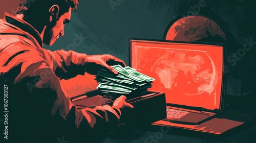 The Dark Side of Finance: Bribery, Tax Evasion, and Global Crime.Concept of corruption, financial crime, international crime, secret deals, illegal activities photo