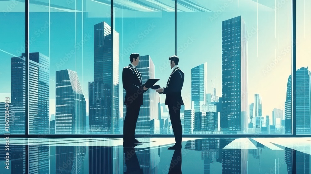 Business Negotiation in Modern Boardroom Setting Business Negotiation in Modern Boardroom Setting