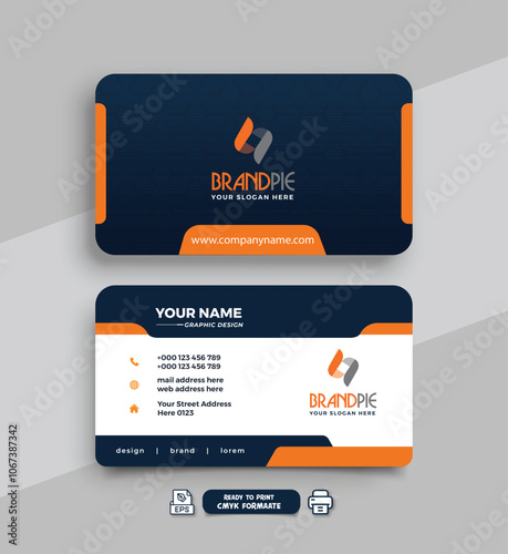 Vector creative modern business card design editable template