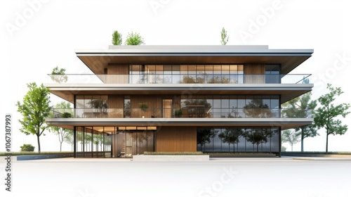 Modern Architecture: Glass and Wood Contemporary Building Design