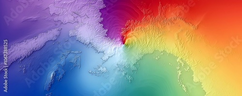 Temperature Gradient Visualization in Ice Sheet Monitoring - Synoptic Chart of Cloud Dynamics and Climate Variations for Environmental Analysis photo