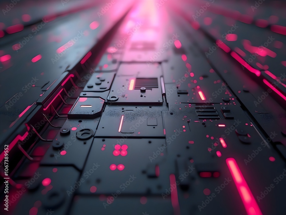 Futuristic Grey and Dark Background with Neon Pink Highlights for Technology-Themed Presentations and Sleek Digital Designs Futuristic Grey and Dark Background with Neon Pink Highlights for Technology-Themed Presentations and Sleek Digital Designs