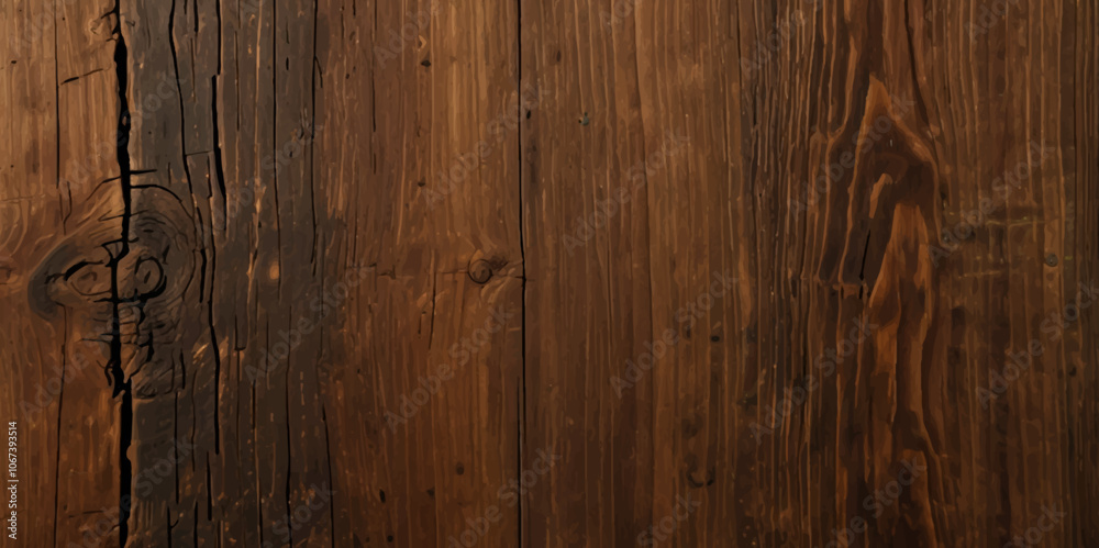 Naklejka premium Old dark wood and wooden texture background. Panorama texter of wood banner background