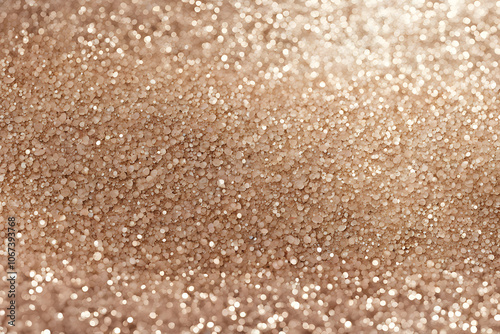 Champagne colored glitter on a light background luxurious and elegant, AI Generated