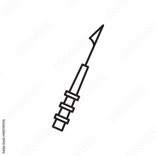 Harpoon icon simple black line style.