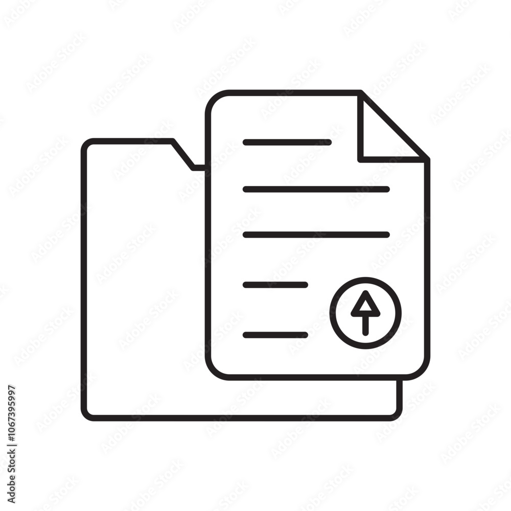 Upload file icon simple black line style. Upload file icon simple black line style.