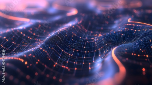 Artistic abstract of flowing pathways in neon tones, representing continuous learning and growth within a machine learning model, 4k resolution