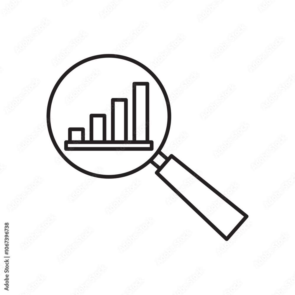 Analysis icon simple black line style. Analysis icon simple black line style.