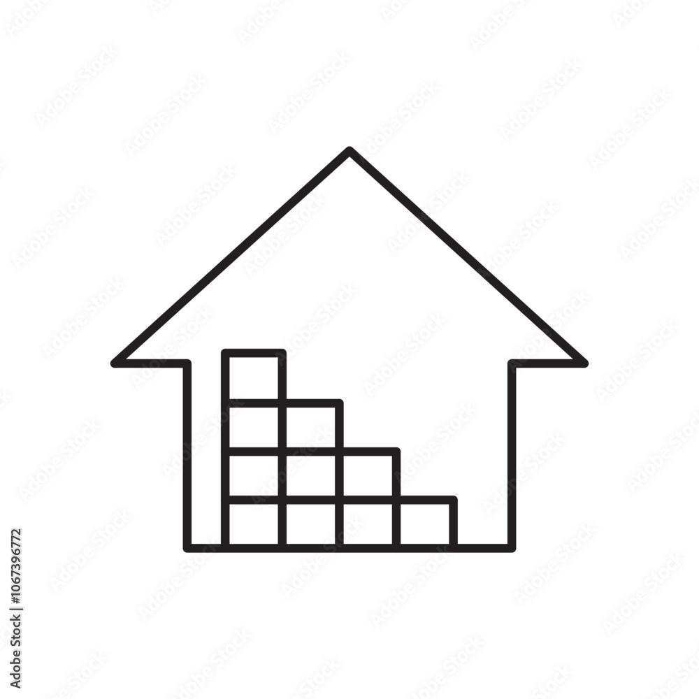 Warehouse flat simple vector symbols illustration. Warehouse flat simple vector symbols illustration.