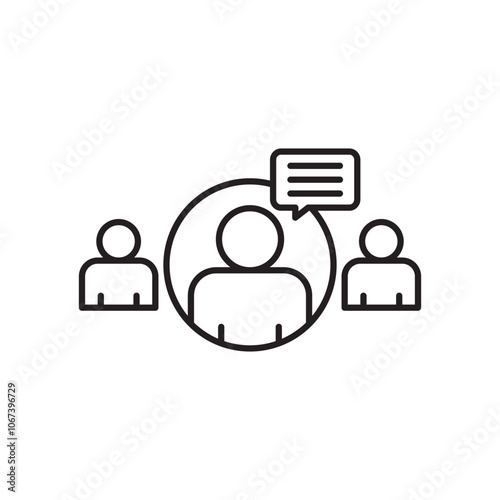 Expert opinion icon simple black line style.