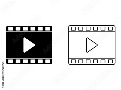 Play video icon vector. Movie icon vector illustration