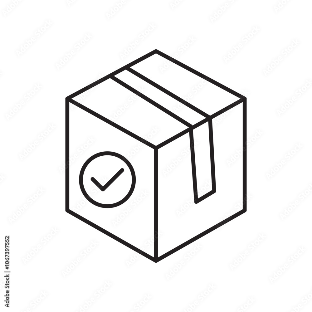 Order receive icon simple black line style. Order receive icon simple black line style.