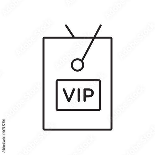 VIP icon simple black line style.