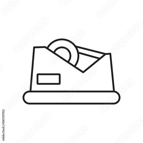 Tape dispenser icon simple black line style.