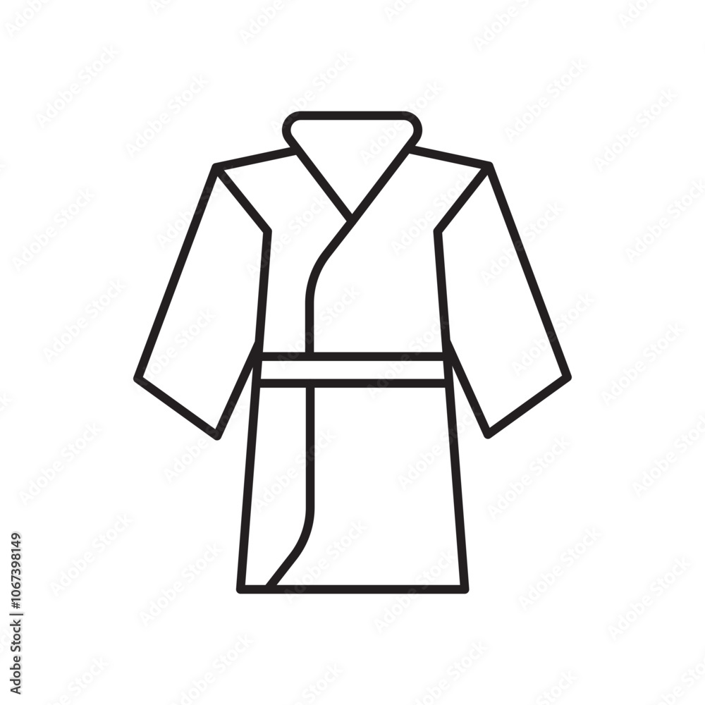 Kimono icon simple black line style. Kimono icon simple black line style.