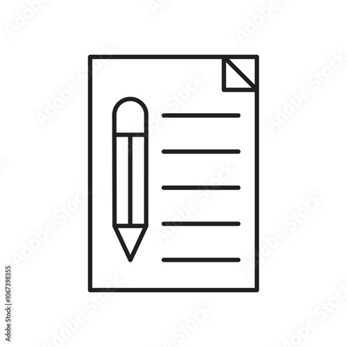 Declarations icon simple black line style.